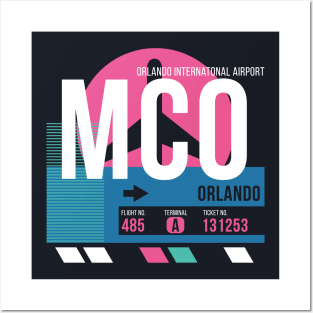 Orlando (MCO) Airport Code Baggage Tag Posters and Art